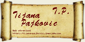 Tijana Pajković vizit kartica